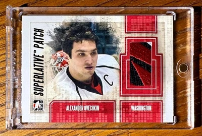 2012-13 IN THE GAME SUPERLATIVE ALEXANDER OVECHKIN GAME-USED PATCH GOLD #ED /9 - Image 1 of 2