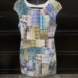 Ali Ro Women’s Dress Size 8 Short Cap Sleeves Multicolor - Picture 1 of 8