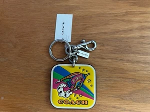 NWT Coach Cosmic Coach Rocket Bag Charm Silver Multi CN742 - Picture 1 of 2