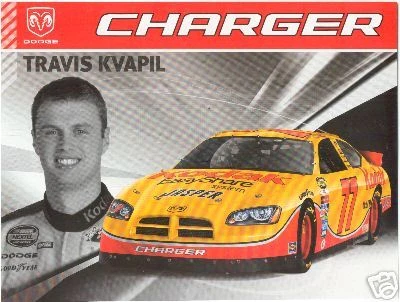 2005 TRAVIS KVAPIL "KODAK DODGE CHARGER"#77 PENSKE NASCAR POSTCARD Cover