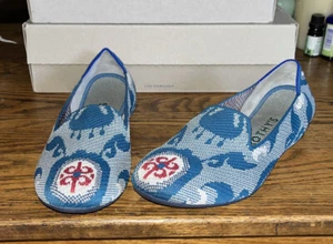 Rothy’s Moroccan Blue/Teal Slip On Loafer Shoe Retired Round Toe Size 9 - Picture 1 of 14