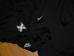 Vintage Team Issued Xavier Big East Long Sleeve Polo Shirt By Nike Black Men S - Picture 1 of 2