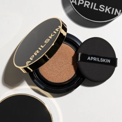 APRILSKIN Magic Snow Cushion Negro 3.0 15g + Recarga 15g SPF50+PA+++, KBeauty Foto 1 de 2