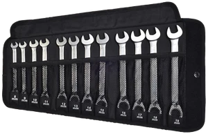 SW-Stahl Gabelringratschenschlüssel Set 12tlg 8- 19mm umschaltbar Ratsche - Bild 1 von 4