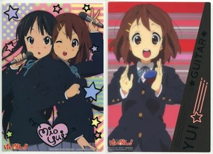 2 pcs medium board Shitajiki K-ON anime silver foil Akiyama Mio Hirasawa Yui - Picture 1 of 5