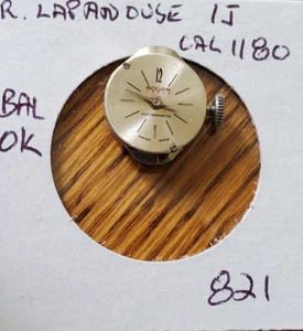 LADIES R. LAPANDUSE 1J CAL 1180 WATCH MOVEMENT #821 - Picture 1 of 2