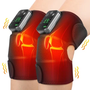 Electric Heated Vibration Knee Joint Brace Therapy Shoulder Massager Pain Relief - Picture 1 of 28
