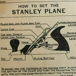 Vintage 1928 Stanley Tools Tabella istruzioni cartone pressato doppia faccia (14/14) - Foto 1 di 11