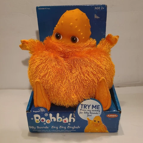 Boohbah 2004 Playskool Zingbah Orange Ragdoll Toy Plush 13" Silly Sounds NEW NIB Cover
