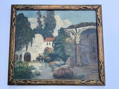 Antique California Mission Painting Finest J Stephen Ward Impressionism 1910’s - Image 1 of 4