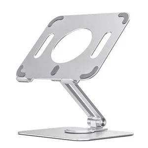 Aluminum Alloy Tablet Portable Folding Lifting Lazy Desktop Cell Phone Laptop - Picture 1 of 9
