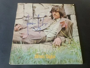 Álbum LP debut firmado por James Taylor de Apple Records vinilo a prueba - Imagen 1 de 2