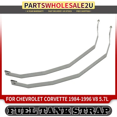 2x Correas de tanque de combustible de acero nuevas para Chevrolet Corvette 1984 1985 1986-1996 V8 5,7 L Foto 1 de 4