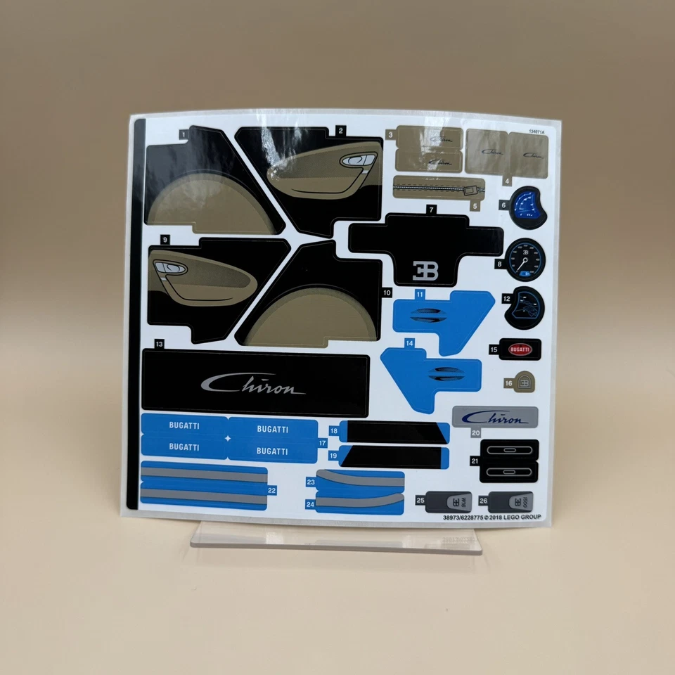 LEGO Technic Bugatti Chiron 42083 Sticker Sheet - New Never Used Authentic - Image 1 of 4