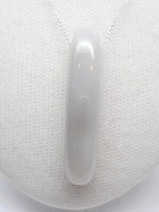 Girocollo in Argento 925 e Agata Grigia naturale - Pendente Pietra Dura Ciondolo - Imagen 1 de 6