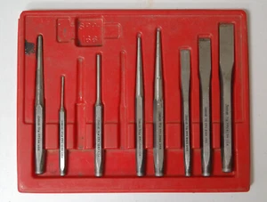 Eight Snap-on Punches and Chisels with Plastic Tray - Bild 1 von 9