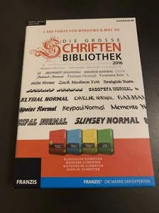 Franzis Die große Schriften-Bibliothek 2016 Windows/Mac OS/Linux Neu - Bild 1 von 2