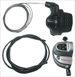 Fahrrad Drehgriff Shimano Nexus 3 Gang Nabenschaltung Schaltzug Hülle als SET   - Bild 1 von 4