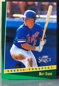 1992 SCORE Select ~ Matt Stairs Rookie Card ~ Athletics, Blue Jays
