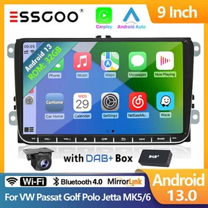 DAB+ Carplay For VW Jetta Golf Amarok 9" Car Stereo Head Unit Radio GPS 32G +CAM - Picture 1 of 16