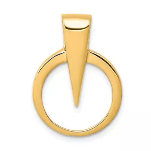 Solid 14k Gold Slide Fits up to 2mm Regular/Fancy/Reversible Omega - 24mm - Picture 1 of 5