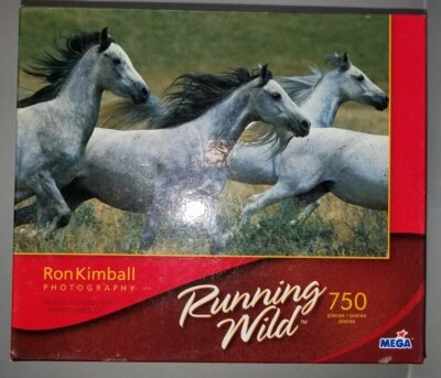 RON KIMBALL PHOTOGRAPHY RUNNING WILD HORSES - RARE PUZZLE  - Image 1 of 4