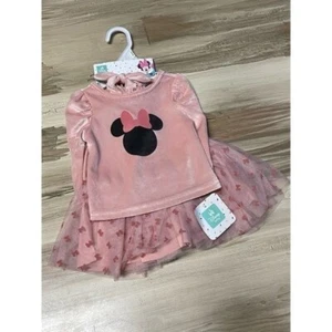 NWT Disney Baby Girl 3 Piece Minnie Mouse Skirt Set Pink Size 6/9M - Picture 1 of 7