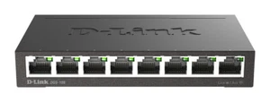 D-Link DGS-108 network switch Unmanaged L2 Gigabit Ethernet (10/100/1000) Black - Picture 1 of 4
