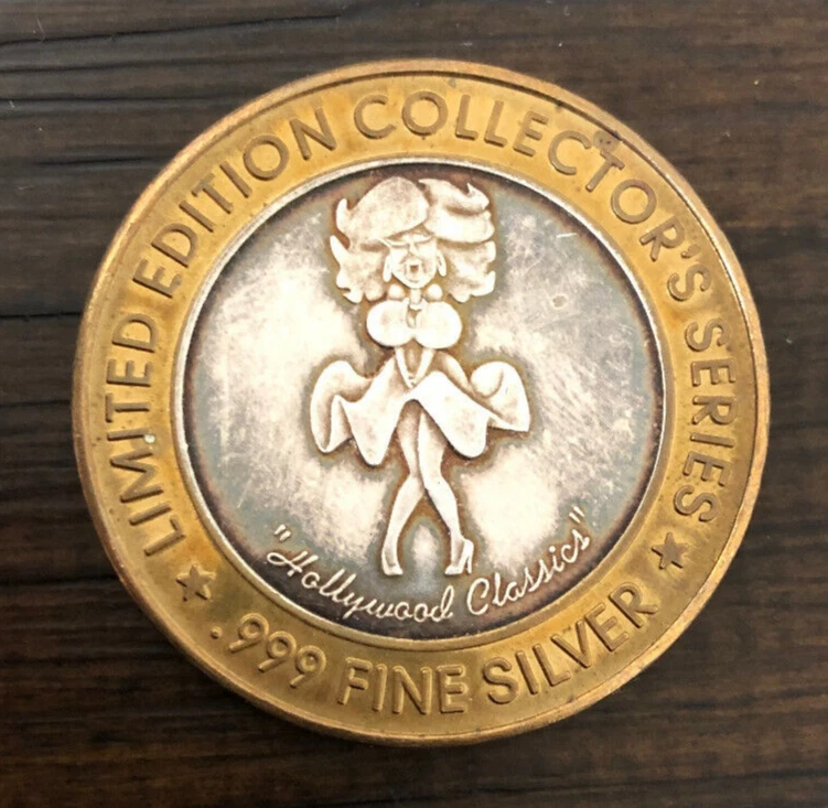 1996 Grand Casino Token "HOLLYWOOD Classics"/Marilyn Monroe Ltd Ed/.999 Silver - Image 1 of 2