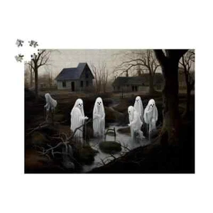 Midwest Gothic Ghostly Landscape Puzzle Spooky: 1000 pc Puzzle by Durazza - Picture 1 of 3