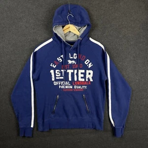 Lonsdale London Mens Hoodie Pullover M Blue Long Sleeve Regular Fit Drawstring - Picture 1 of 17