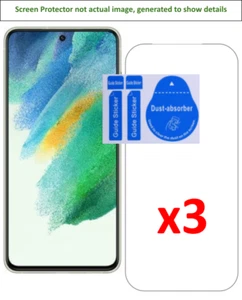 3x Samsung Galaxy S21 FE 5G Protecteur d'écran avec chiffon et stickers d'installation - Photo 1 sur 3