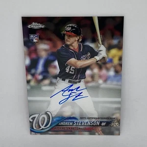 Andrew Stevenson Rookie Autograph 2018 Topps Chrome Baseball Card #RA-AS Mint - Picture 1 of 10