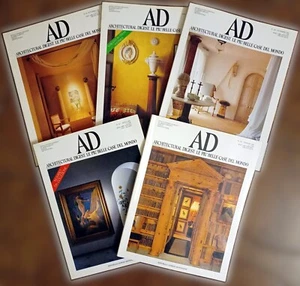 Gruppo di 4 riviste "AD - Architectural Digest" a scelta, Ed. Giorgio Mondadori - Foto 1 di 3