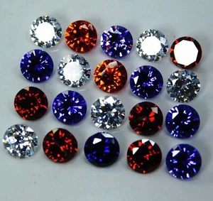 Mix Color Round Cut CERTIFIED Rare Loose Gemstones Lot 20 Pcs Natural Sapphire - Bild 1 von 11