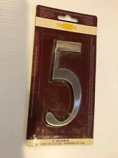 Mailbox - House Numbers 5" 4.75" DeSign-it brand Brushed Nickel NUMBER 5 Five