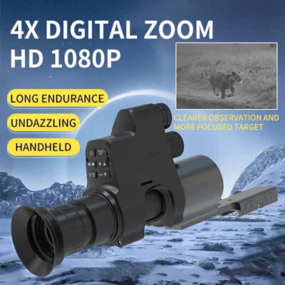 850/940nm infrared Night Vision Scope 1-4x Zoom Digital Sight IR Video Recorder - Image 1 of 4