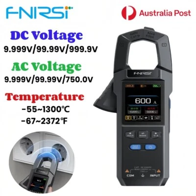 FNIRSI Current Clamp Meter 10000 Counts Digital Multimeter AC DC NCV LCD Diode - Image 1 of 4
