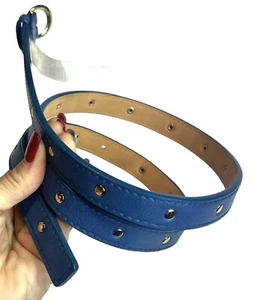 anne klein mittelblauer Gürtel Messingschnalle und Brad Dekor / Größe L - Bild 1 von 10