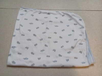 Manta bebé hipopótamo algodón caramelo Mon rayas azules Foto 1 de 4