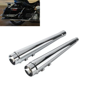 Dual Exhaust Muffler Pipes For Harley 2017-2023 Touring Road King Electra Glide - Picture 1 of 8