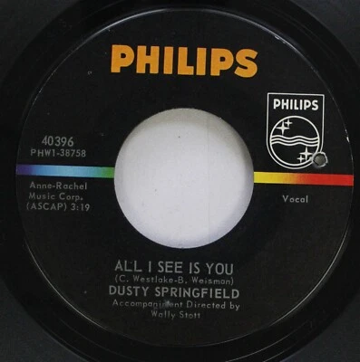 Soul Nm! 45 Dusty Springfield - All I See Is You / I'M Gonna Leave You On Philip - Image 1 of 2