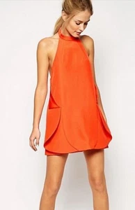 Finders Keepers Minikleid Damen XS Neckholder hinten offen rot koralle - Bild 1 von 18