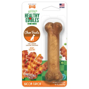 Nylabone Healthy Edibles AllNatural Long Lasting Bacon Chew Treats Bacon, - Picture 1 of 9