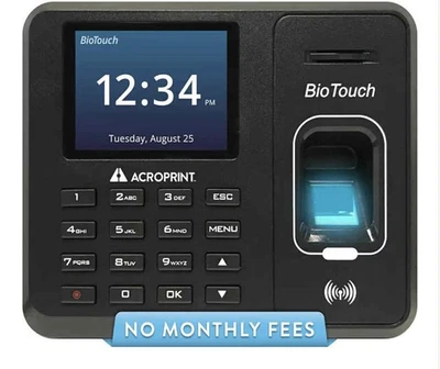 Acroprint BioTouch Self-Contained Automatic Biometric Fingerprint Time Clock - Image 1 of 4