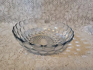 Blue Bubble Anchor Hocking Saphir Vertiefungsglas 8" Servierschale Vintage - Bild 1 von 3