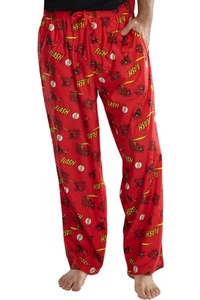 DC Comics Herren The Flash Comic Allover-Druck Loungewear Pyjamahose (SM) - Bild 1 von 4