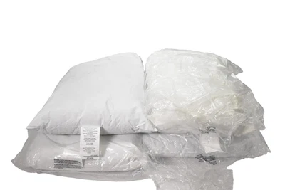 Borden Textile Pillow 20x25 Inch Spot Clean Only White Vinyl Polyester Lot of 4 - Image 1 of 4