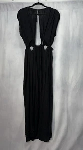 SwimSuits For All Black XL Swimsuit Cover Up Slit Cutouts Maxi Dress Size 18/20 - Picture 1 of 9