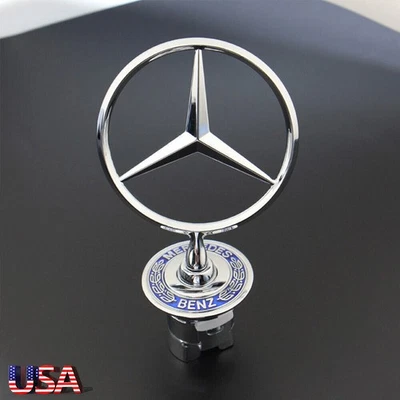 Front Hood Star Logo Emblem Badge Fit For Mercedes-Benz W204 W205 W212 W221 E300 Foto 1 de 4